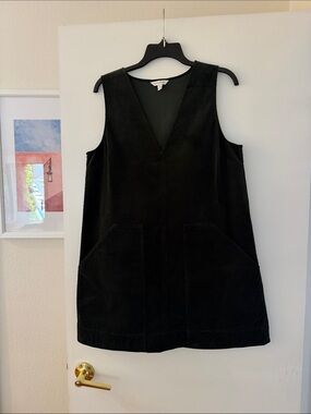 Banana Republic Black Cotton Shift Dress Size M | Sleeveless Jumper | Pockets